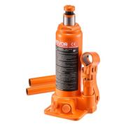 VEVOR Cric a Bottiglia Pneumatico Idraulico da 4 Tonnellate Intervallo di Sollevamento da 185 a 350 mm, Martinetto a Bottiglia Pneumatico Manuale con Pompa per Auto, Camion, SUV, Arancione