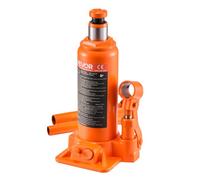 VEVOR Cric a Bottiglia Pneumatico Idraulico da 6 Tonnellate Intervallo di Sollevamento da 195 a 375 mm, Martinetto a Bottiglia Pneumatico Manuale con Pompa per Auto, Camion, SUV, Arancione