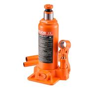 VEVOR Cric a Bottiglia Pneumatico Idraulico da 6 Tonnellate Intervallo di Sollevamento da 195 a 375 mm, Martinetto a Bottiglia Pneumatico Manuale con Pompa per Auto, Camion, SUV, Arancione