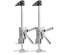 VEVOR Cric a Braccio per Risparmiare Lavoro, 2 PZ, Carico 150 kg Cric a Braccio in Metallo con Livella Magnetica, Sollevamento Fino a 180 mm, Altezza Regolabile, per Porte, Finestre, Mobili, Argento
