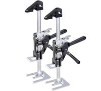 VEVOR Cric a Braccio per Risparmiare Lavoro, 2 PZ, Carico 200 kg Cric a Braccio in Metallo con Livella Magnetica, Sollevamento Fino a 235 mm, 2 Modalità di Regolazione, per Porte, Finestre, Nero