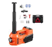 VEVOR Cric elettrico da 5 t con pompa integrata, ricambio per cambio pneumatici regolabile da 12 V con martello sicuro e luce LED, set di cric portatile per berlina SUV camion