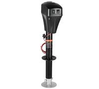 VEVOR Cric Elettrico per Rimorchio 2267 kg Cric Perno per Camper Resistente con Connettore a 2 Vie, Manovella Manuale e Copertura, Cric Resistente alle Intemperie, Mozzo 255-860 mm per Camper, Nero