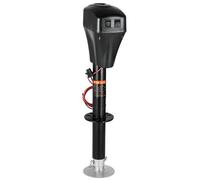 VEVOR Cric Elettrico per Rimorchio 2267 kg Cric Perno per Camper Resistente con Connettore a 2 Vie, Manovella Manuale e Copertura, Cric Resistente alle Intemperie, Mozzo 255-860 mm per Camper, Nero