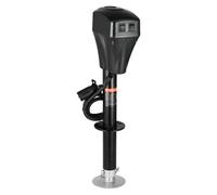 VEVOR Cric Elettrico per Rimorchio 2267 kg Cric Perno per Camper Resistente con Spina a 7 Pin, Manovella Manuale e Copertura Cric Resistente alle Intemperie, Sollevamento 255-860 mm per Camper, Nero