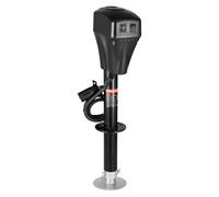 VEVOR Cric Elettrico per Rimorchio 2267 kg Cric Perno per Camper Resistente con Spina a 7 Pin, Manovella Manuale e Copertura Cric Resistente alle Intemperie, Sollevamento 255-860 mm per Camper, Nero