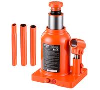 VEVOR Cric Idraulico a Bottiglia 12 Tonnellate per Camion Camper Furgone Intervallo di Sollevamento 152-272 mm, Riparazione Veicoli, Pickup, da Garage, Officina, con Maniglia a 3 Sezioni, Arancione