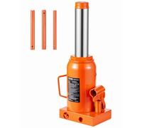 VEVOR Cric Idraulico a Bottiglia 30T, Cricco a Bottiglia Saldato con Portata Sollevamento 285-475 mm e Maniglia Lunga a 3 Sezioni, Cric per Pick-Up, Camper, Riparazioni Auto, Ingegneria Industriale