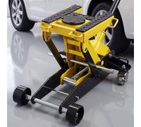 VEVOR Cric Idraulico a Carrello 2 Tonnellate in Acciaio, Cric Idraulico da Pavimento a Basso Profilo, a Pistone Singolo con Ruote, Altezza di Sollevamento 150-435 mm, Multiuso per Auto, Moto, Quad