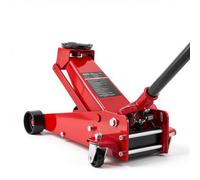 VEVOR Cric Idraulico a Carrello 3 Tonnellate a Basso Profilo, Cric Idraulico da Pavimento in Acciaio, a Pistone Singolo, Altezza di Sollevamento 130-500 mm, per Auto Sportivo, Berline, SUV e Pick-up