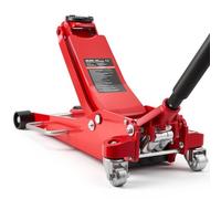 VEVOR Cric Idraulico a Carrello 3 Tonnellate a Basso Profilo, Cric Idraulico da Pavimento in Alluminio, a Doppio Pistone, Altezza di Sollevamento 85-515 mm, per Auto Sportivo, Berline, SUV e Pick-up