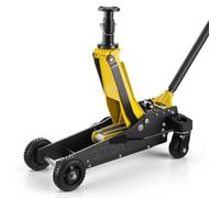 VEVOR Cric Idraulico a Carrello 3 Tonnellate in Alluminio e Acciaio, Cric Idraulico da Pavimento a Doppio Pistone, Altezza di Sollevamento 150-745 mm, Multiuso per Auto Sportivo, Moto, SUV e Camion