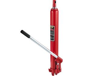 VEVOR Cric idraulico a pistone lungo, capacità 3 tonnellate, raccoglitrice manuale di ciliegie con maniglia, per gru da garage/officina, paranco di sollevamento motore, rosso