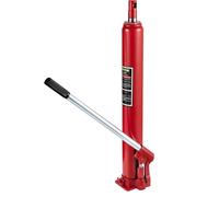 VEVOR Cric idraulico a pistone lungo, capacità 4 tonnellate, con pompa a pistone singolo e base piatta, raccoglitrice manuale di ciliegie con maniglia paranco di sollevamento motore