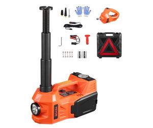 VEVOR Cric per Auto Elettrico Portatile Regolabile a Forbice (5T) con Pompa Integrata, Martinetto Elettrico per Sostituzione Smontagomme con Chiave a Impatto Set di Cric a Luce LED per Camion SUV