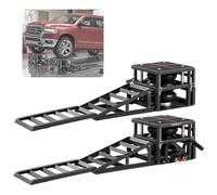 VEVOR Cric Pneumatico per Auto 2 pz Capacità di 5 t, Altezza di Sollevamento Massima 32 cm, Sollevatori Pneumatici con Sospensioni Pneumatiche, Cunei per Ruote, Rampe di Estensione e Colonne Rialzate