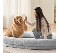 VEVOR Cuccia per Cani Animali Domestici, 1825x1220x254 mm, Cuccia Grande per Cani di Taglia Grande, Rivestimento in Finta Pelliccia di Coniglio, Schiuma a Nido d'Ape, Tasca Portaoggetti