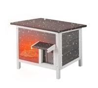 VEVOR Cuccia per Gatti da Esterno, 610x508x535 mm, Cuccia per Gatti in Legno, Resistente alle Intemperie, Isolamento in Schiuma, Tetto Aperto, Porta a Ribalta, Cuccia per Gatti Animali, Grigio