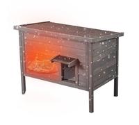 VEVOR Casetta rifugio per gatti animali da esterno in legno 870x535x690 mm