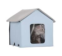 VEVOR Cuccia per Gatti da Esterno con Cuscinetto Riscaldato 40x45 cm 30W Blu