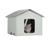 VEVOR Cuccia per gatti riscaldata, per esterni con temperatura regolabile e timer, per gatti pieghevole in tessuto Oxford 600D con cuscino riscaldato per l'inverno