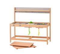VEVOR Cucina di Fango per Bambini, Larghezza 1000 mm Set da Cucina Giocattolo in Legno con Accessori, Set da Gioco per Negozio di Alimentari all'Aperto, Cucina Gioco per Bambini con Fornello e Lavello