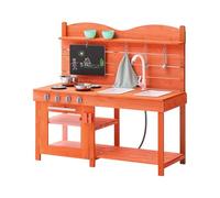VEVOR Cucina di Fango per Bambini, Larghezza 1050 mm Set da Cucina Giocattolo in Legno, Set da Gioco per Negozio di Alimentari all'Aperto per Bambini Piccoli, Cucina da Gioco con Fornello, Lavello