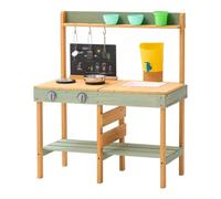 VEVOR Cucina di Fango per Bambini, Larghezza 762 mm Set da Cucina Giocattolo in Legno, Set da Gioco per Negozio di Alimentari per Bambini all'Aperto, Cucina da Gioco con Fioriera, Fornelli, Serbatoio