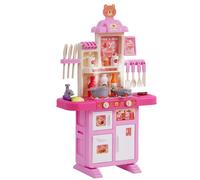 VEVOR Cucina per Bambini 3 a 5 Anni Cucina da Gioco per Bambini 48 Pezzi Rosa