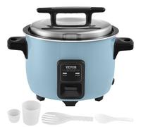 VEVOR Cuociriso Commerciale, Cuociriso 40 Tazze, Cuociriso 8 Litri Scalda Riso con Pentola Interna Antiaderente, Cottura Veloce Mantenimento in Caldo 24 Ore, con Tazza di Riso Paletta da Ristoranti