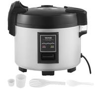 VEVOR Cuociriso 60 Tazze Pentola Antiaderente 13L 12H Mantieni Caldo Ristorante