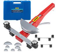 VEVOR Piegatubi, 7 matrici 1/4-7/8 pollici, Kit piegatubi a cricchetto per refrigerazione, Piegatubi a 90° con attacco per piega inversa per HVAC
