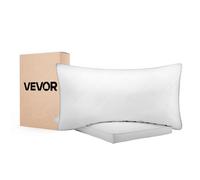 VEVOR Cuscini da Letto per Dormire, Set da 2, Cuscini da Hotel di Lusso di Qualità Queen Size con Imbottitura in Piumino Alternativo Originale, Soffici e di Supporto, Biancheria da Letto, Bianco