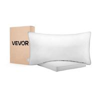 VEVOR Cuscini da Letto per Dormire, Set da 2, Cuscini da Hotel di Lusso di Qualità Queen Size con Imbottitura in Piumino Alternativo Originale, Soffici e di Supporto, Biancheria da Letto, Bianco