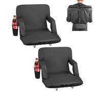 VEVOR Cuscini per Sedili da Stadio con 6 Angoli Regolabili Sedia da Stadio Imbottita Larghezza 635 mm con Braccioli, Schienale, Sedile da Tribuna per Picnic, Sport da Spiaggia, Confezione da 2