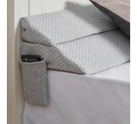 VEVOR Cuscino a Cuneo per Testiera Dimensioni 193 x 25,5 x 15,2 cm, Cuscino Riempimento per Fessure tra Testiera e Materasso in Schiuma 25D con Tasca Laterale Supporto Schienale, Grigio