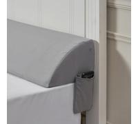 VEVOR Cuscino a Cuneo per Testiera Dimensioni King 182,9 x 25,4 x 15,2 cm, Cuscino Riempimento per Fessure tra Testiera e Materasso in Schiuma 25D con Tasca Laterale Supporto Schienale, Grigio