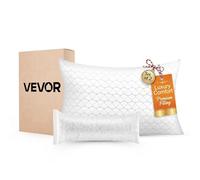 VEVOR Cuscino da Letto per Dormire, Cuscino da Hotel di Dimensioni Queen Size con Imbottitura in Schiuma di Memoria, Regolabile, Include Federa in Fibra Naturale, Biancheria da Letto