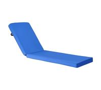 VEVOR Cuscino per Chaise Longue, 182,9 x 53,3 x 7,6 cm, Impermeabili e Resistenti allo Sbiadimento, Cuscini di Ricambio per Lettini Prendisole Esterno con Lacci, per Piscina, Prato, Blu