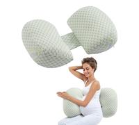 VEVOR Cuscino per la Gravidanza, Cuscino per Maternità a Forma di W per Tutto il Corpo per Donne Incinte, Supporto per la Gravidanza Morbido Traspirante con Fodera Rimovibile e Lavabile