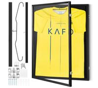 VEVOR Custodia Cornice per Espositore in Jersey, Grande Scatola per Ombretti Sportiva Chiusura a Chiave Protezione UV PC Vetro Maglia da Baseball Basket Calcio Hockey Uniforme, 610x812x40 mm, Nero