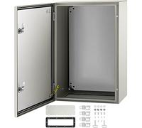 VEVOR Custodia in acciaio NEMA, scatola elettrica in acciaio NEMA 4X 24 x 16 x 10'', IP66 impermeabile e antipolvere, scatola di giunzione elettrica per esterni/interni, con piastra di montaggio