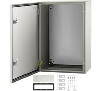 VEVOR Custodia in acciaio NEMA, scatola elettrica in acciaio NEMA 4X 61 x 40 x 25 cm, IP66 impermeabile e antipolvere, scatola di giunzione elettrica per esterni/interni, con piastra di montaggio