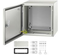 VEVOR Custodia in Acciaio NEMA, Scatola Elettrica in Acciaio NEMA 4x, IP66 Impermeabile e Antipolvere 30x30x20cm, Scatola di Giunzione Elettrica per Esterni/Interni con Piastra di Montaggio