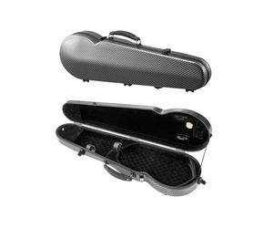 VEVOR Custodia per Violino, Dimensione Completa 4/4, Custodia da Viaggio per Violino 4/4, Igrometro Incorporato, con Fodera in Peluche, Doppie Tracolle, Antigraffio, Forma Triangolare, Nero