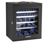 VEVOR Custodia Porta Miniature per Warhammer 40K, Adatta per Modelli in Scala 2500-3500, Espositore in Legno con 5 Vassoi, Custodia con Vista Trasparente per Collezione (Miniature Non Incluse)