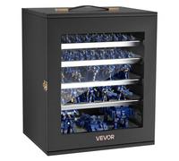 VEVOR Custodia per Miniature da 410 x 330 x 445 mm Adatta per Modelli, in Legno con 5 Vassoi e 13 Slot, Custodia per il Trasporto di Miniature con Vista Trasparente per Oggetti da Collezione