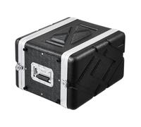 VEVOR Custodia Rack 6U Profondità 361,95 mm Custodia Trasporto Guscio in ABS con Maniglia, Chiusure a Farfalla per Impieghi Pesanti, Pannelli Frontali Posteriori Rimovibili, per Amplificatori, Mixer