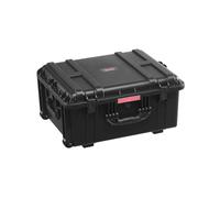 VEVOR Custodia Rigida Impermeabile 99 L, Custodia Protettiva Resistente alle Intemperie IP67 con Clip, Fori con Ruote Girevoli e Maniglia di Trazione Retrattile, per Lucchetto e Schiuma, Nero (Grande)