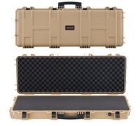 VEVOR Custodia Rigida per Fucile Dimensioni Esterni 1042x352x91 mm, Custodia per Fucile Lungo con Manico da Trasporto, Scatola per Armi Pistole IP67 Impermeabile Antipolvere, Colore Cachi